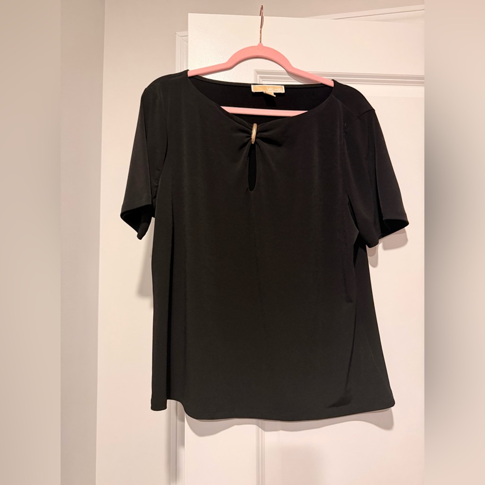 Michael Kors Black Skirt with Gold Detail